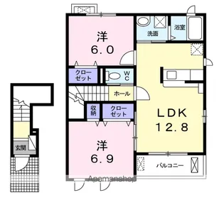 シュウェット メゾン【2階】の間取り