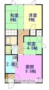ファミール豊岡【201号室】の間取り