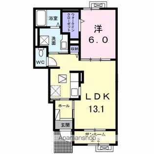 ヴィラ スカイ セブン【1階】の間取り