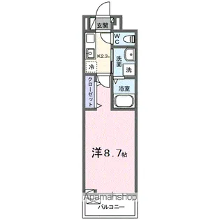 メルヴェーユ七里【3階】の間取り
