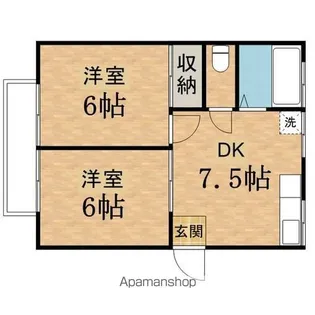 白百合荘【102号室】の間取り