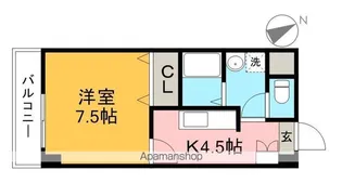 スカイブルー潮江【3階】の間取り