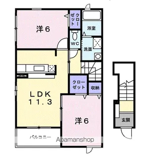 コンフォート【2階】の間取り