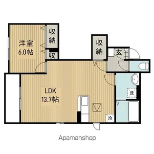 エスポワールあさみぞ Ⅰ【1階】の間取り