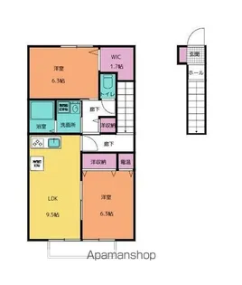 クレール杉村【201号室号室】の間取り