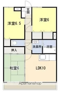 ファインフィールドK【303号室】の間取り