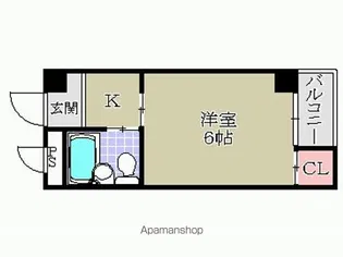 カツタビルディング3号館【2-B号室】の間取り