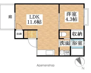 ブラン千丸【1階】の間取り