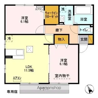 ウィステリア B【1階】の間取り