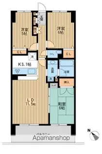 エコロジー千葉みなとレジデンス【12階】の間取り