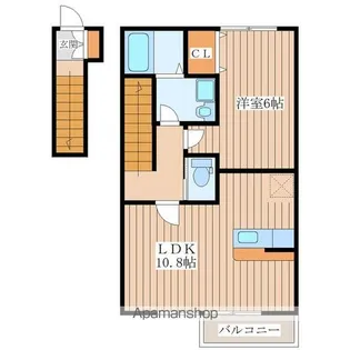 リベルテ栗生【2階】の間取り