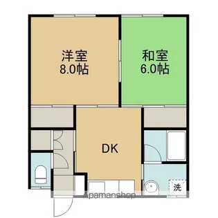 グリーンハウスK【102号室】の間取り