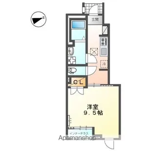 金沢市横川 賃貸アパート【1階】の間取り