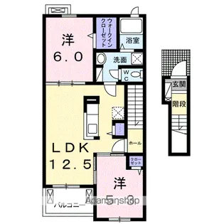エルヴィータ八女B【2階】の間取り