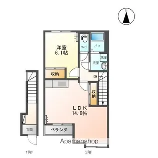 メゾン・コンフォース【2階】の間取り