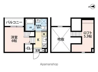 アペラシオン鳥羽見【2階】の間取り