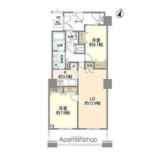 ヴィナシス金町タワーレジデンス【5階】の間取り