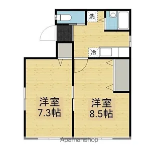 メゾンドココ【202号室】の間取り