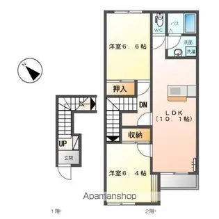 GREEN TOWN Ⅱ【2階】の間取り