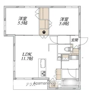 ネプトゥーヌス【1階】の間取り