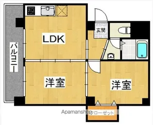 サンシャイン周船寺【201号室】の間取り