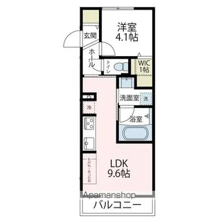 ESENCIA DEL RIO【102号室号室】の間取り
