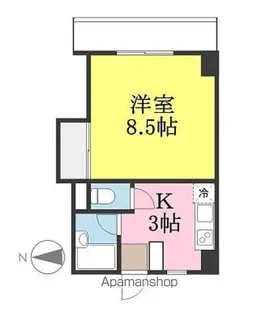 コンフォート今市【207号室】の間取り
