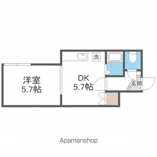 コーポひので【1階】の間取り
