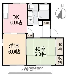 レイクサイド三木A・B・C【B202号室】の間取り