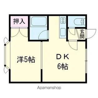 プチハウスピエロソッチ【203号室】の間取り