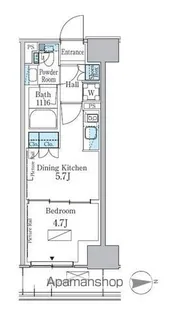東京都新宿区百人町3丁目【マンション】の間取り