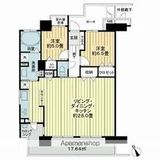 サーパス米子駅前【1201号室】の間取り