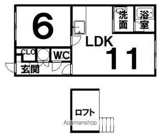 ソフィア鳥取【2階】の間取り