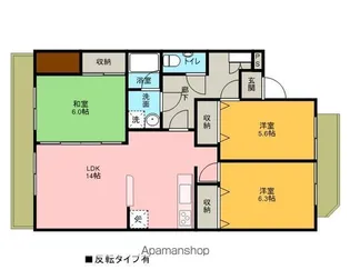 グランソレーユ【w-201号室】の間取り