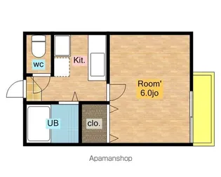 ピアプレジール【101号室】の間取り