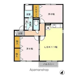 メイソンズ A【2階】の間取り