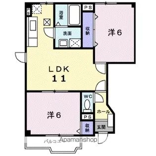 サンハイムC【1階】の間取り