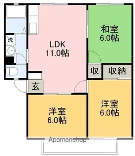 ハイツアネックスⅠ E棟【201号室】の間取り