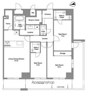 PRIMA STELLA【14階】の間取り