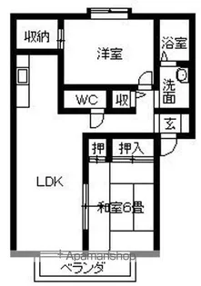 サンヴェール名東【1-102号室】の間取り