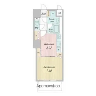 レジディア高岳【8階】の間取り