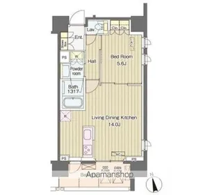 ヴェルデコート西新宿【11階】の間取り
