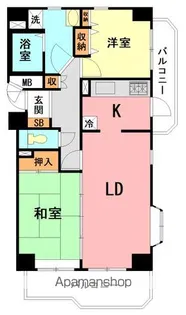内藤マンションA棟【6階】の間取り