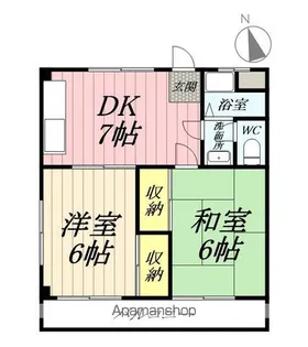 埼玉県三郷市早稲田2丁目【アパート】の間取り