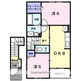 リバーストーンB【2階】の間取り