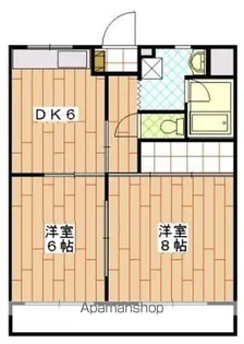 ロッククラウドマンション【2階】の間取り