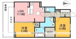 福井ガーデンハイツ A棟【1階】の間取り