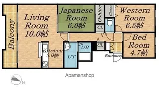 ベルフラワー八軒【14階】の間取り