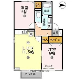 セジュール・ノヴァ【2階】の間取り