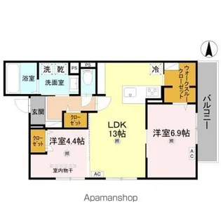 RETORIA瓦口CREST【2階】の間取り